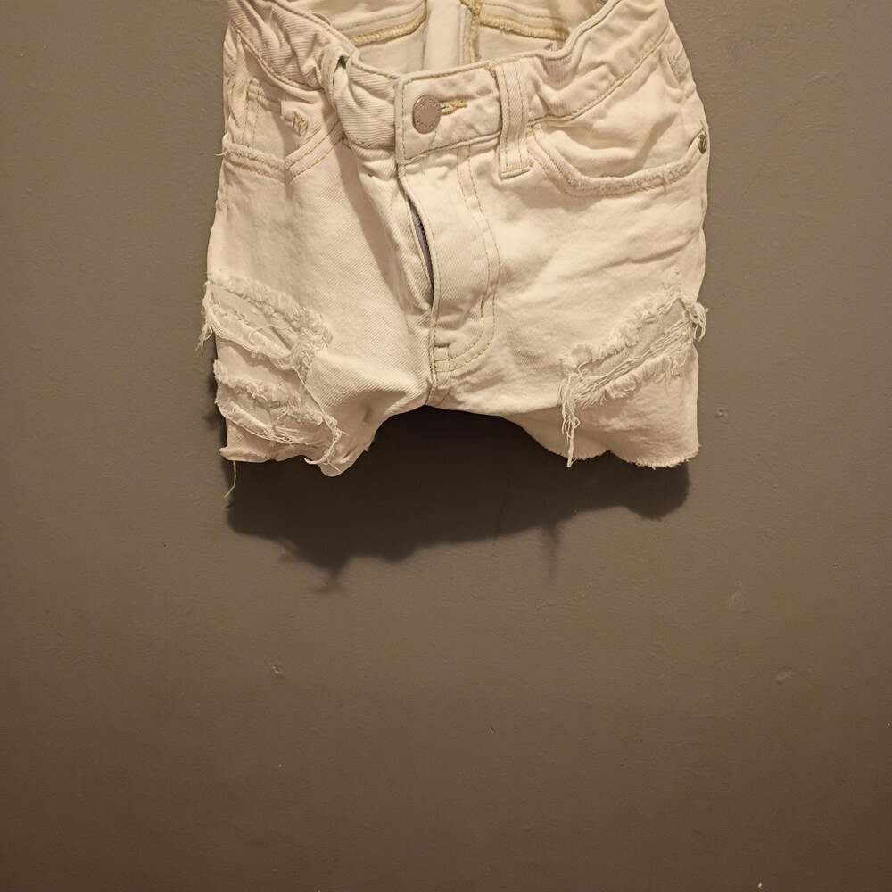 Art Class Girls White Frayed Hem Distressed Jean Shorts Size 10/12